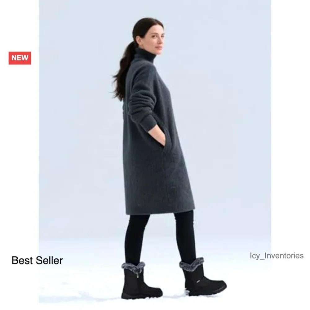 Winter Ankle Booties Waterproof Fur Lined Anti-Slip Comfortable Warm Snow Boots